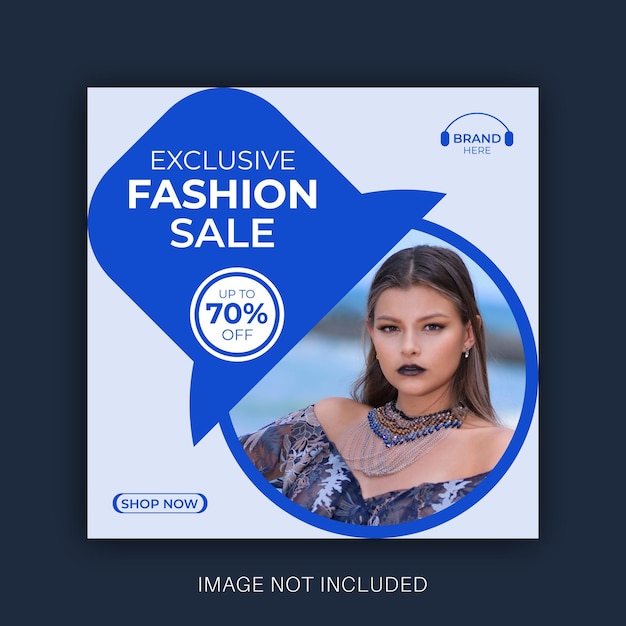 Fashion sale social media post design template