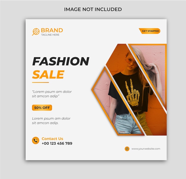 Fashion sale social media post design