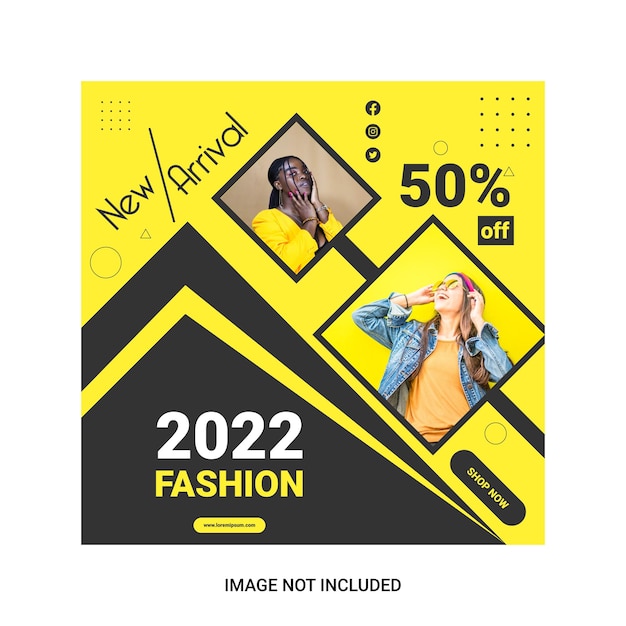 Fashion sale social media post design