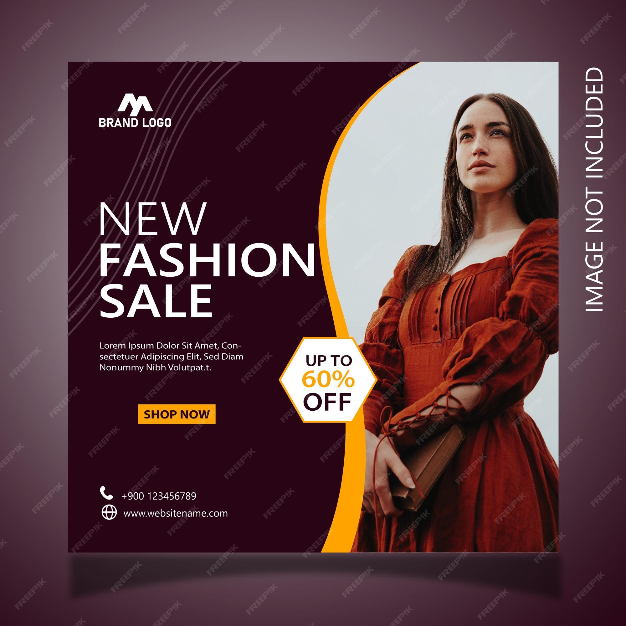 Premium Vector | Fashion sale social media post design