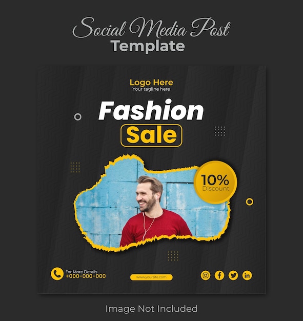 Fashion sale social media post or Facebook post template