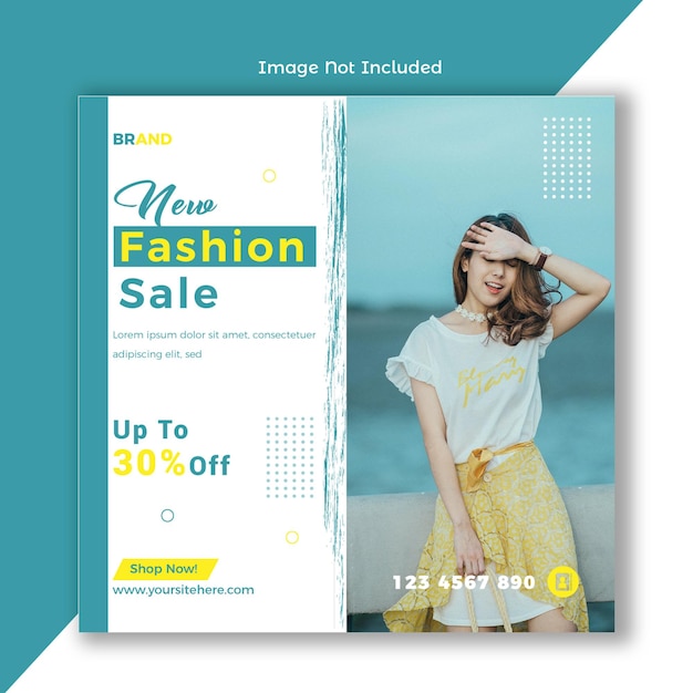 Fashion sale social media post Instagram banner template design