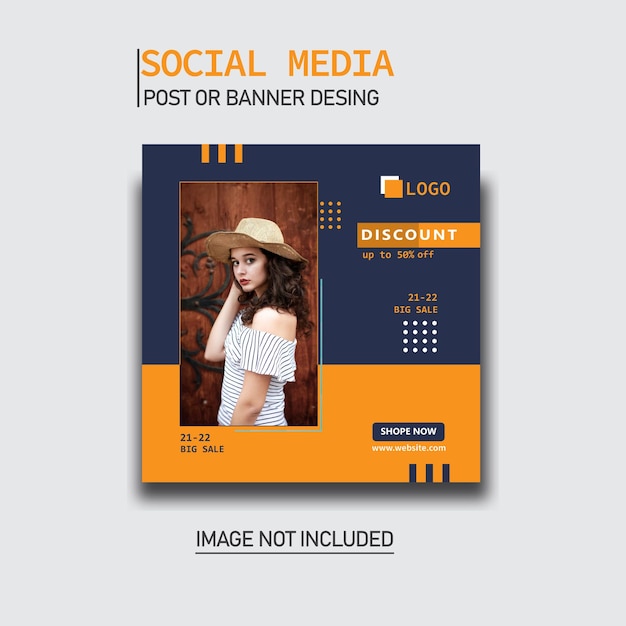 Fashion sale social media post and Instagram post template