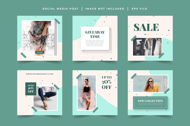 fashion sale social media post template