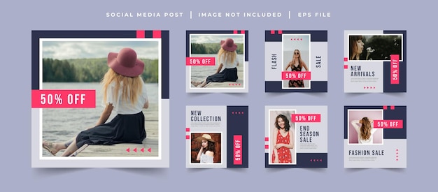 fashion sale social media post template