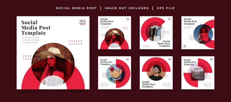 Vector fashion sale social media post template