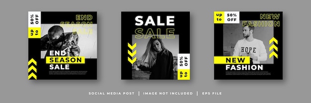 Fashion sale social media post template