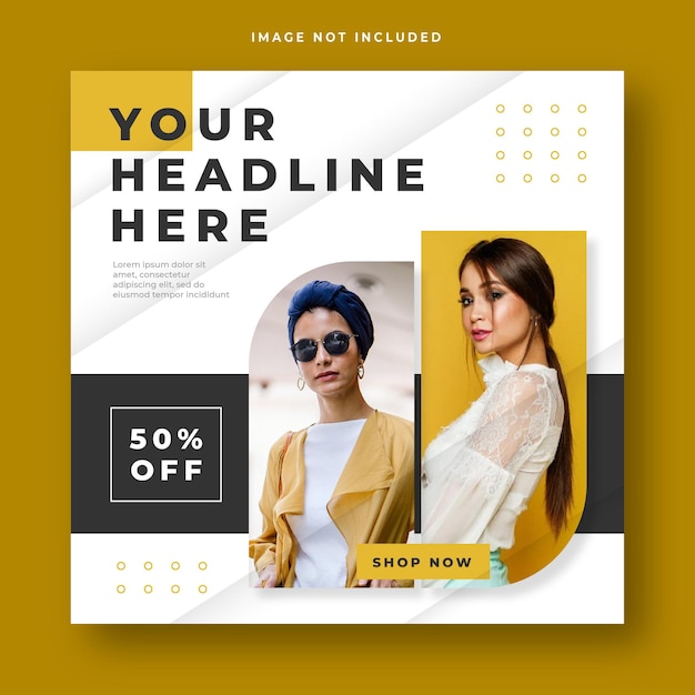 Fashion sale social media post template