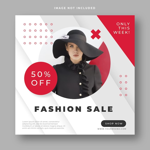 fashion sale social media post template