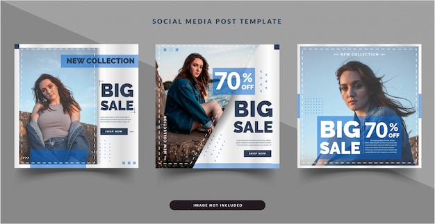 Fashion sale social media post template