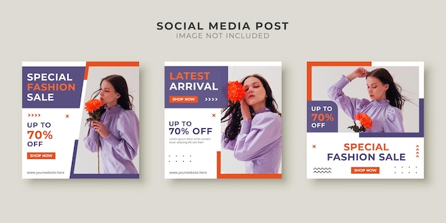 Fashion sale social media post template