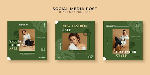 Fashion sale social media post template