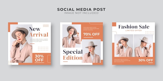 Fashion sale social media post template