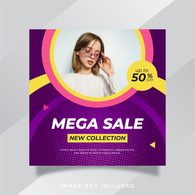 Fashion sale social media post template