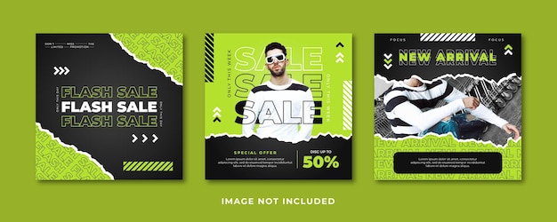 Vector fashion sale social media post template