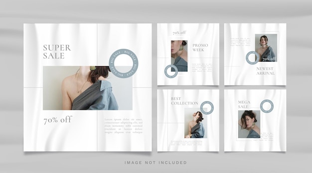 Vector fashion sale social media post template