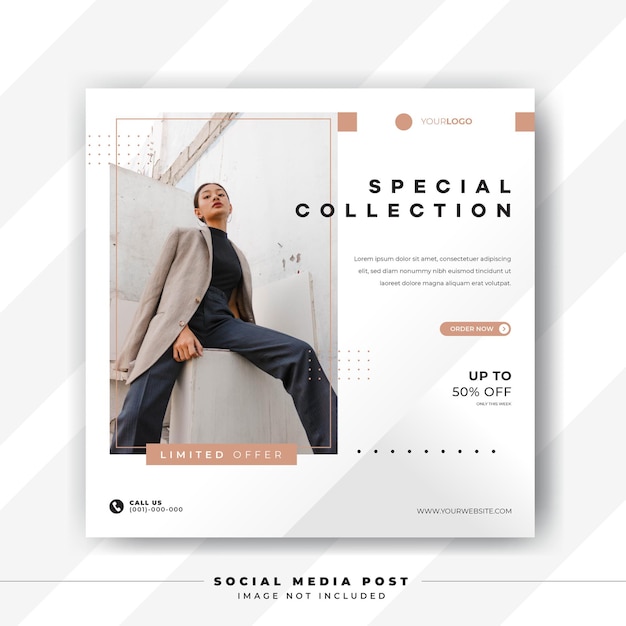 fashion sale social media post template