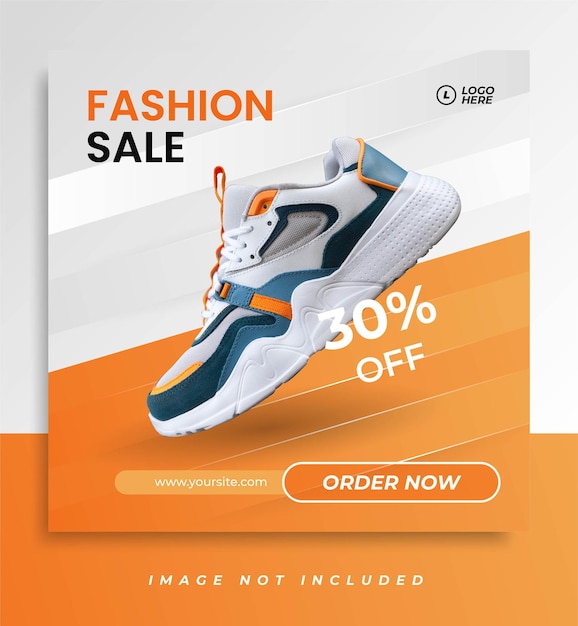 Vector fashion sale social media post template