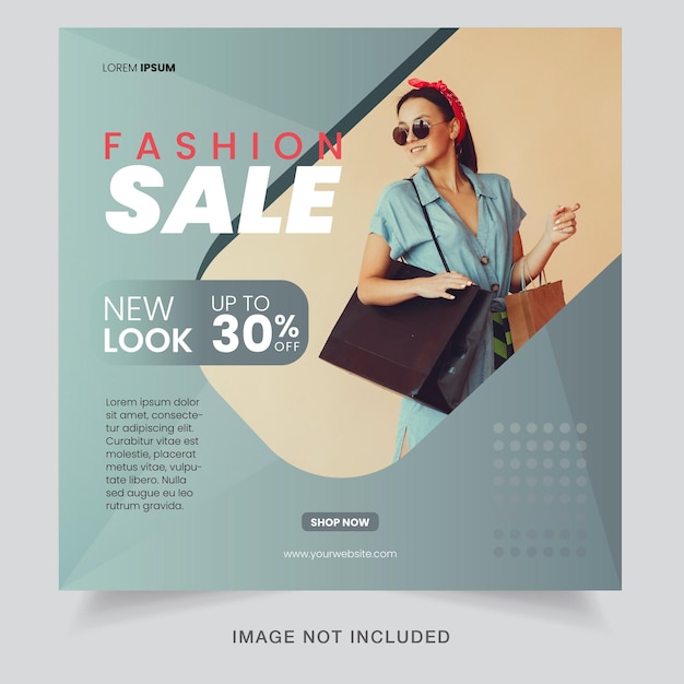 Fashion sale social media post template