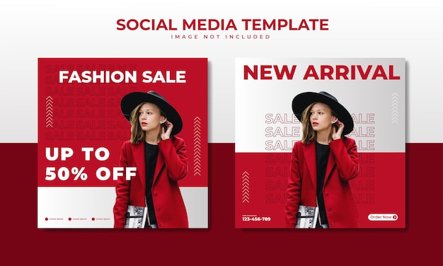 Fashion sale social media post template