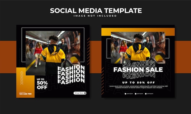 Fashion sale social media post template