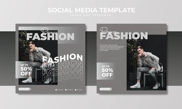 Fashion sale social media post template