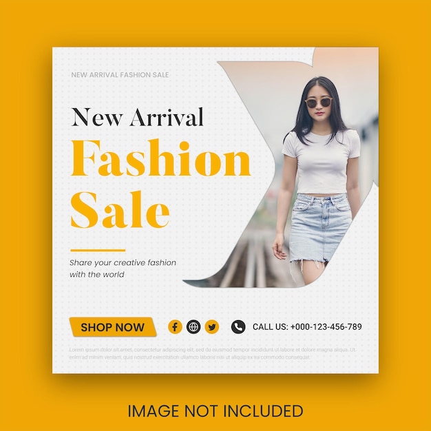 Fashion sale social media post template