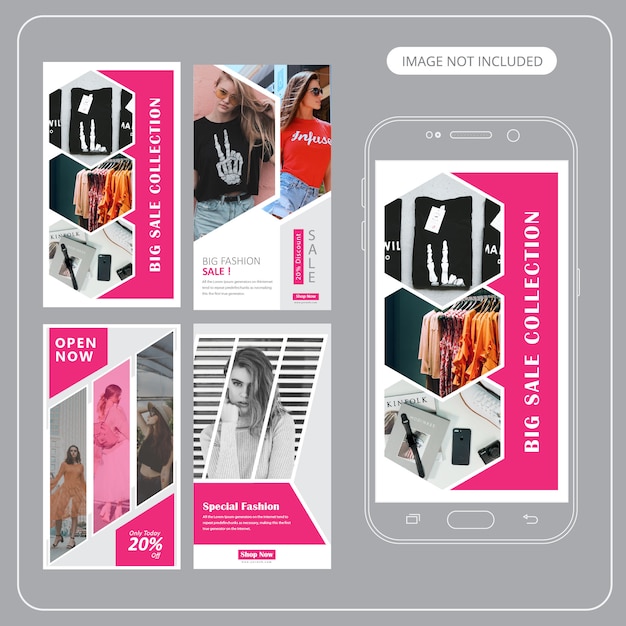 Vector fashion sale social media post template