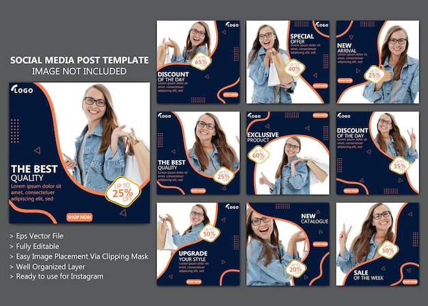 Fashion sale social media post template