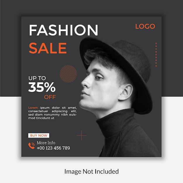 fashion sale social media post template