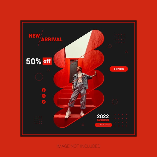 Fashion sale social media post template