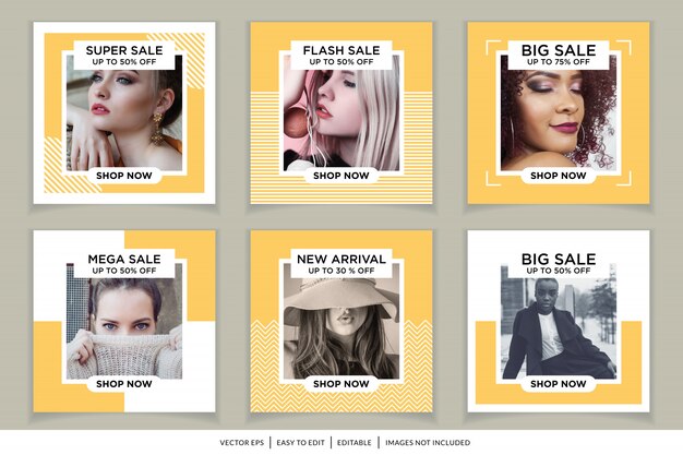 fashion sale social media post template