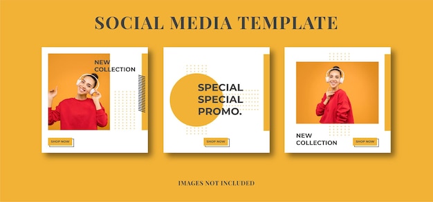 Fashion sale social media post templates banner