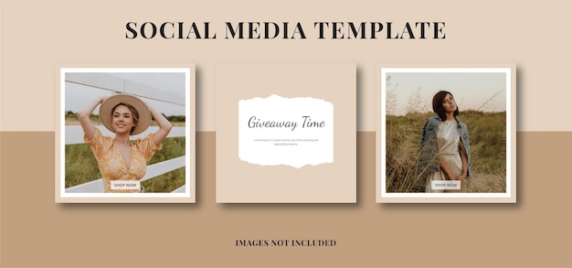 Fashion sale social media post templates banner