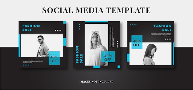 Fashion sale social media post templates banner