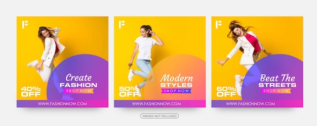 Fashion sale social media post templates