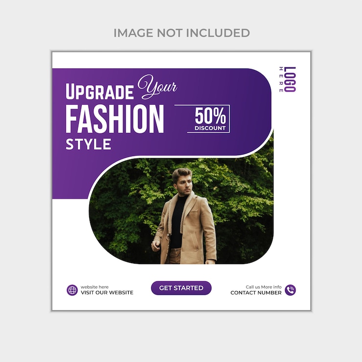 Vector fashion sale social media post and web banner template