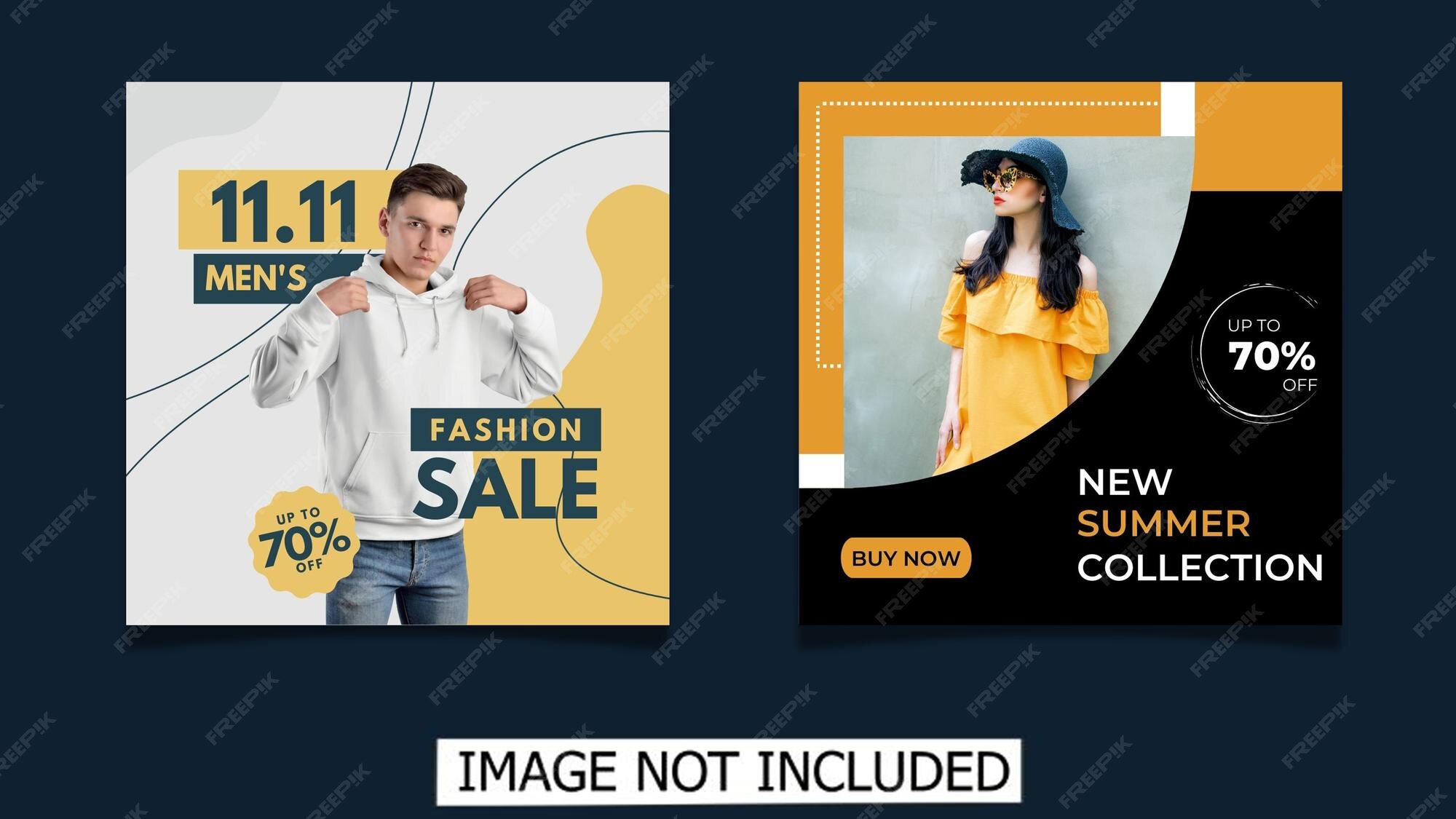 Premium Vector | Fashion sale social media post
