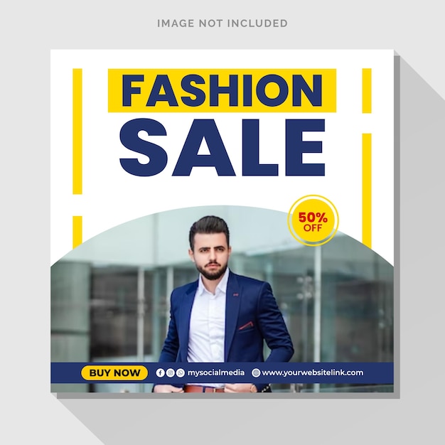 Fashion sale social media posts template