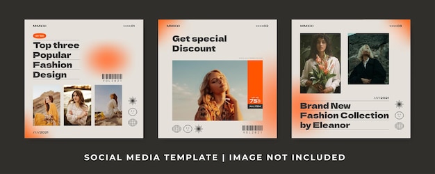 Fashion sale social media posts template