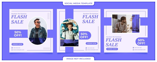 fashion sale social media promotion banner template