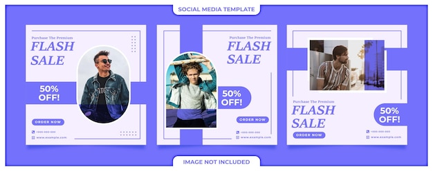 Fashion sale social media promotion banner template