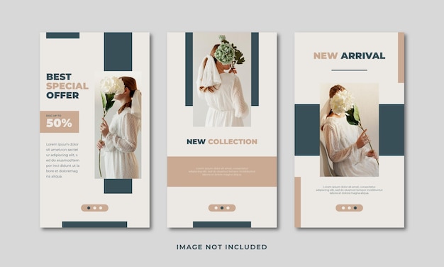 Vector fashion sale social media stories template