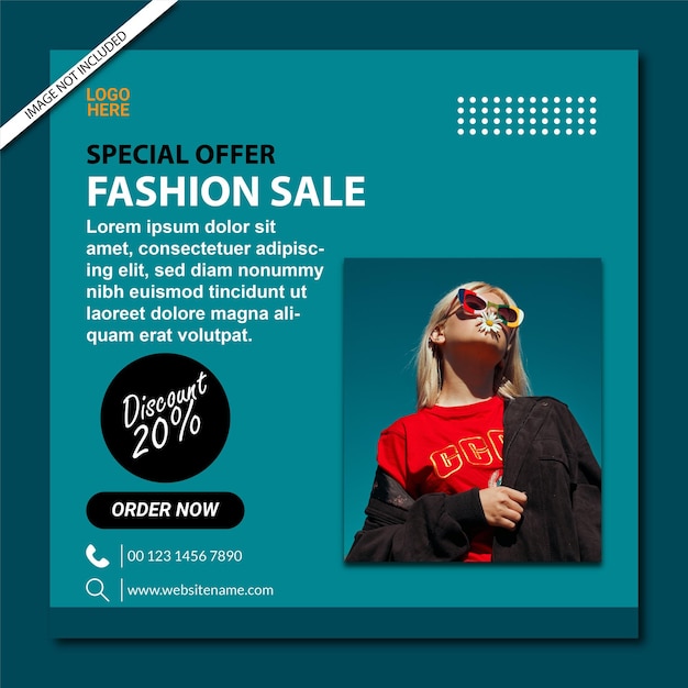 Fashion sale social media template