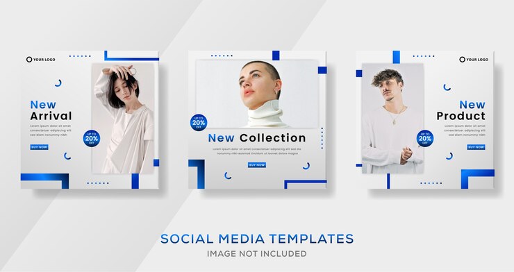 Vector fashion sale social media templates