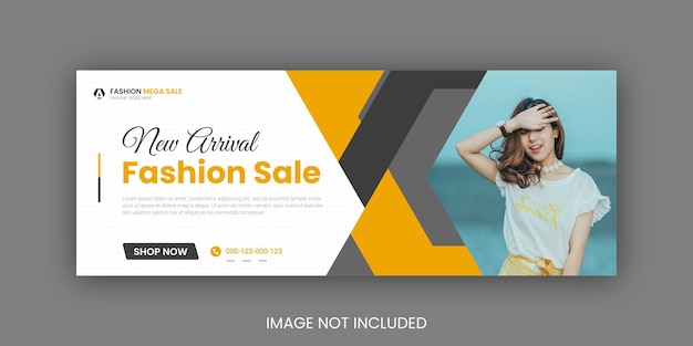 Vector fashion sale sociale media facebook cover sjabloon