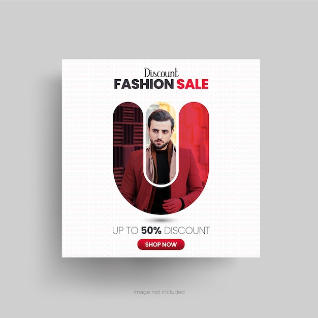 Vettore fashion sale square banner post sui social media o modello di banner