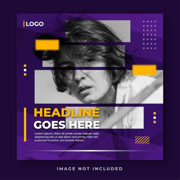 Vector fashion sale square banner social media template