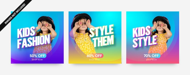 Vector fashion sale stylish social media post tempaltes