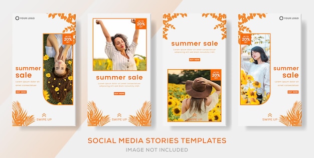 fashion sale for summer banner template stories post  